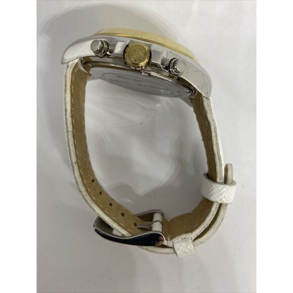 Michael Kors MK5605 Women's Leather Analog Gold Dial Quartz Genuine Watch XX486 - Picture 11 of 12